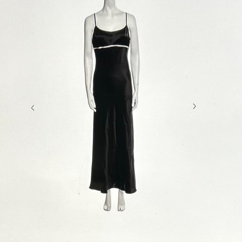 Reformation Black Silk Long Dress Size 8